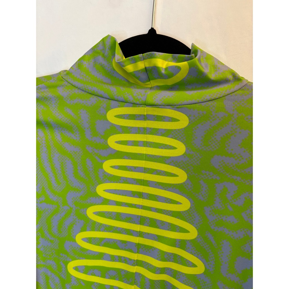 Maisie Wilen Orbit City Midi Dress Medium Green Long Sleeve Stretch USA - Picture 8 of 10